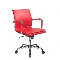 Кресло руководителя Бюрократ CH-993-Low/red экокожа красный